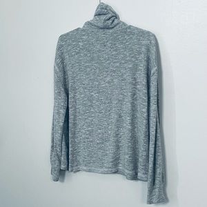 Gray turtleneck sweater
